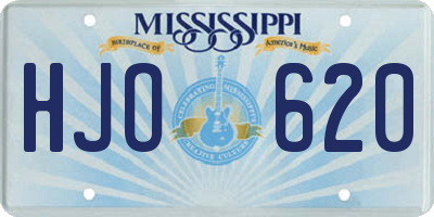 MS license plate HJO620