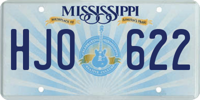 MS license plate HJO622
