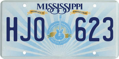 MS license plate HJO623