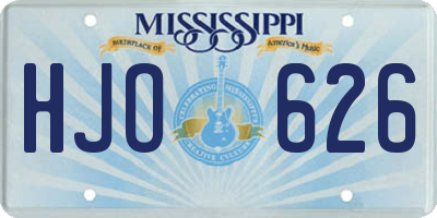 MS license plate HJO626