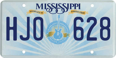 MS license plate HJO628