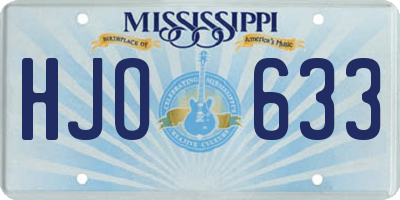 MS license plate HJO633