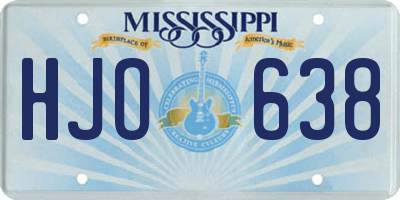 MS license plate HJO638