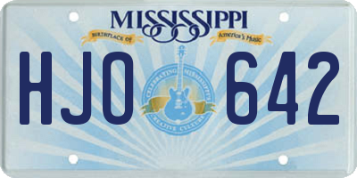 MS license plate HJO642