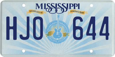 MS license plate HJO644