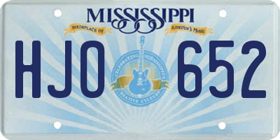 MS license plate HJO652