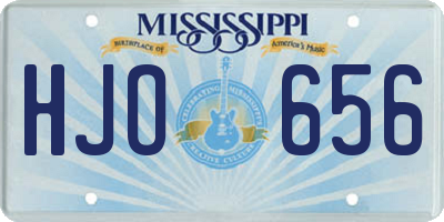 MS license plate HJO656