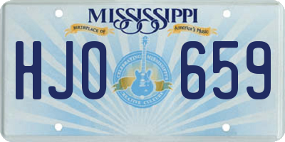 MS license plate HJO659