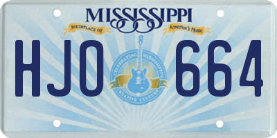 MS license plate HJO664