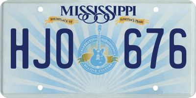 MS license plate HJO676