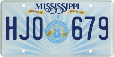 MS license plate HJO679