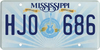 MS license plate HJO686