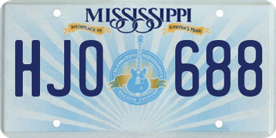 MS license plate HJO688