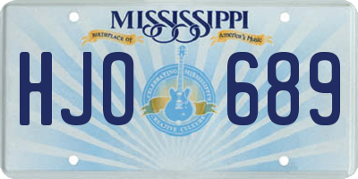 MS license plate HJO689