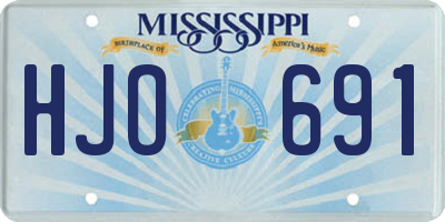 MS license plate HJO691
