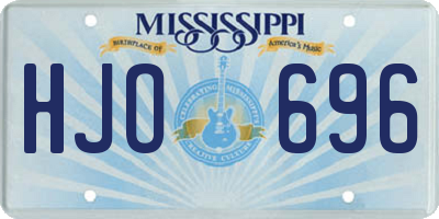 MS license plate HJO696