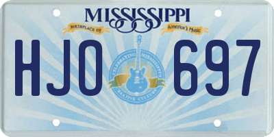 MS license plate HJO697
