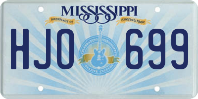 MS license plate HJO699