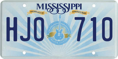 MS license plate HJO710