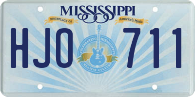 MS license plate HJO711
