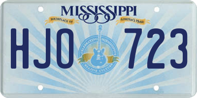 MS license plate HJO723