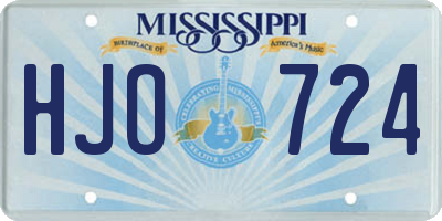 MS license plate HJO724