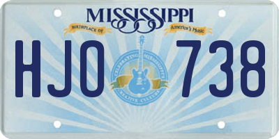 MS license plate HJO738