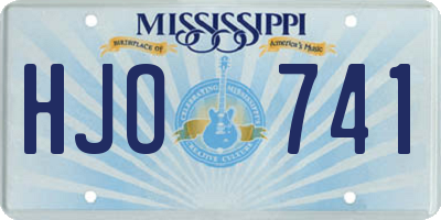 MS license plate HJO741