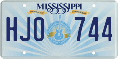 MS license plate HJO744