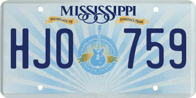 MS license plate HJO759
