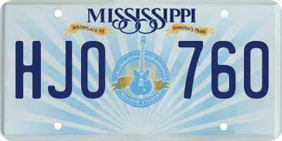 MS license plate HJO760