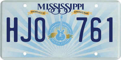 MS license plate HJO761