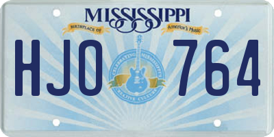 MS license plate HJO764