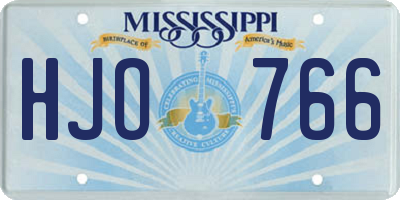 MS license plate HJO766