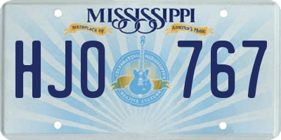MS license plate HJO767