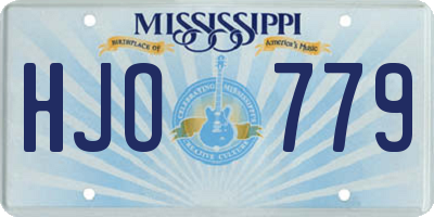 MS license plate HJO779