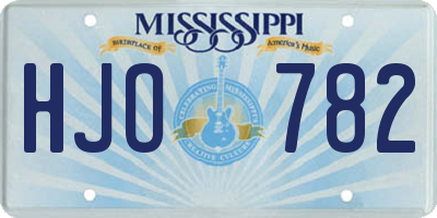 MS license plate HJO782