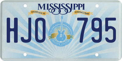 MS license plate HJO795