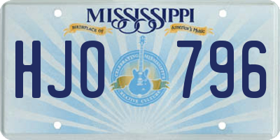 MS license plate HJO796