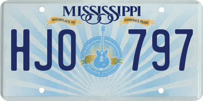 MS license plate HJO797