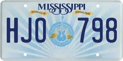 MS license plate HJO798