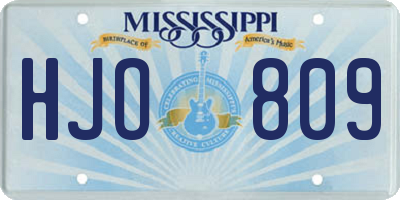 MS license plate HJO809