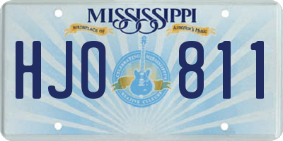 MS license plate HJO811