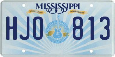 MS license plate HJO813