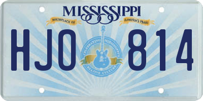 MS license plate HJO814