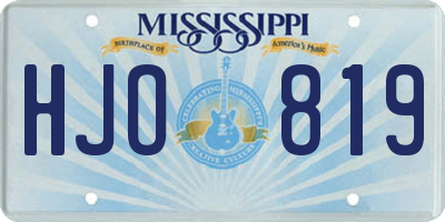 MS license plate HJO819