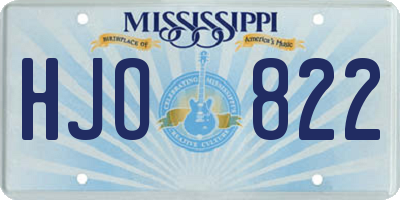 MS license plate HJO822