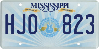 MS license plate HJO823