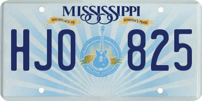 MS license plate HJO825