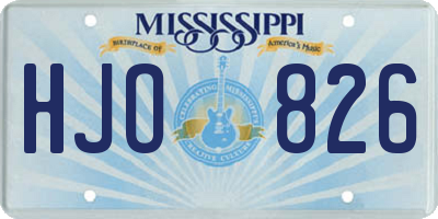 MS license plate HJO826